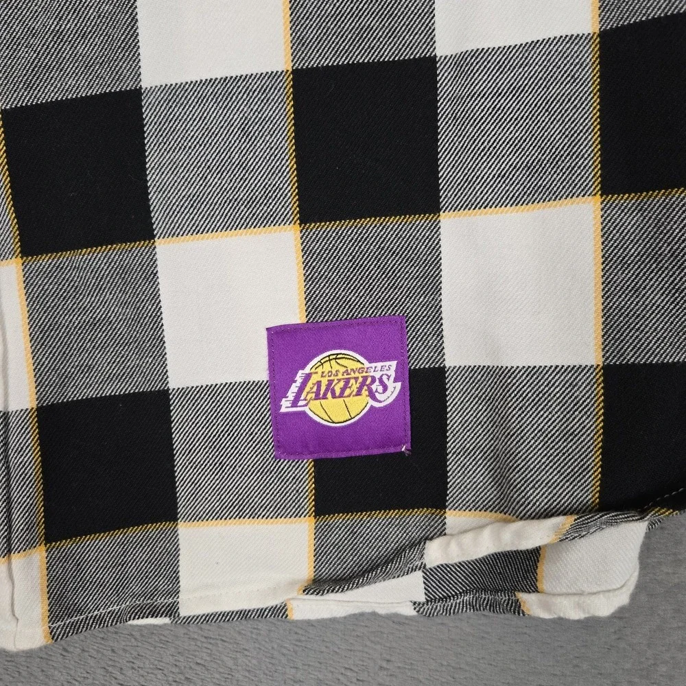 Levis X NBA Shirt Mens 2XL Los Angeles Lakers Long Sleeve Button Up Flannel Snap